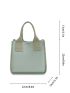 Snap Button Double Handle Square Bag
