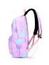 3pcs Tie Dye Star & Heart Print Functional Backpack Set