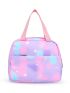 3pcs Tie Dye Star & Heart Print Functional Backpack Set