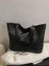 3pcs Minimalist Shoulder Tote Bag Set, Best Work Bag For Women