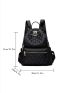 Quilted Pattern Pocket Front Backpack With Purse