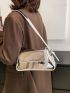 Metallic Flap Baguette Bag