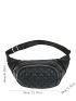 Quilted Zip Front Waist Bag