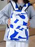 3pcs Geometric Pattern Functional Backpack Set