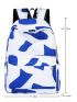 3pcs Geometric Pattern Functional Backpack Set