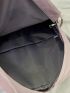 Letter Patch Decor Functional Backpack