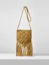 VCAY Tassel Decor Crochet Bag