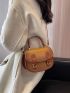 Mini Buckle Decor Flap Saddle Bag