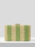 Mini Two Tone Straw Bag
