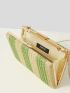 Mini Two Tone Straw Bag