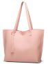 Tassel Decor Shoulder Tote Bag With Purse, Mothers Day Gift For Mom, Best Work Bag For Women