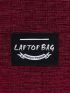 Men Letter Patch Decor Briefcase
