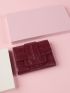 Crocodile Embossed Flap Small Wallet
