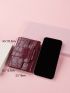 Crocodile Embossed Flap Small Wallet