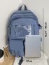 Minimalist Functional Backpack Bear Decor Laptop Backpack
