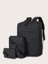 3pcs Two Tone Functional Backpack Set