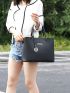 3pcs Letter Detail Tote Bag Set, Best Work Bag For Women