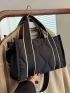 Quilted Detail Double Handle Square Bag