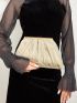 Metallic Chain Ruched Bag