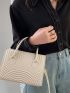 Minimalist Quilted Pattern Square Bag