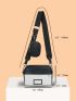 Mini Two Tone Square Bag With Coin Purse