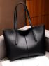Stitch Detail Shoulder Tote Bag, Mothers Day Gift For Mom