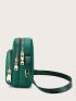 Mini Letter Patch Decor Square Bag