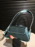 Metallic Flap Baguette Bag