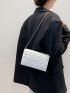 Mini Geometric Embossed Flap Chain Square Bag