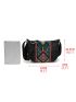 New Black Embroidery Fashion Tourism Multi Compartment Single Shoulder Oblique Cross Hobo Bag