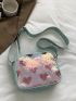 Mini Heart Pattern Sequin Decor Square Bag