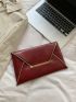 Metal Decor Contrast Binding Square Bag