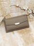 Metal Decor Long Wallet