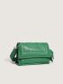 Minimalist Flap Square Bag With Small Pouch