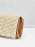 Two Tone Straw Bag
