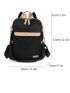 Patch Decor Functional Backpack