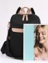 Patch Decor Functional Backpack