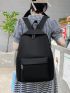 4pcs Pocket Front Functional Backpack Set