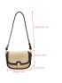 Mini Contrast Binding Twist Lock Flap Square Bag
