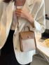 Mini Two Tone Flap Square Bag