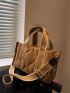 Quilted Double Handle Square Bag