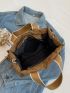 Quilted Double Handle Square Bag