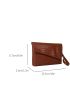 Crocodile Embossed Flap Square Bag With Wristlet