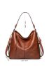 Tote Bag With Inner Bag, Women's Large Capacity Shoulder Bag Stitch Detail Hobo Bag With Purse, Best Work Bag For Women
