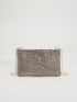 Rhinestone Decor Chain Square Bag