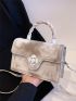 Mini Tie Dye Twist Lock Flap Square Bag