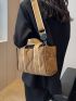 Quilted Double Handle Square Bag