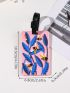 Bee & Plant Pattern Luggage Tag