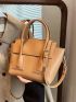 Minimalist Double Handle Flap Square Bag