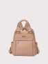 Metal Decor Functional Backpack